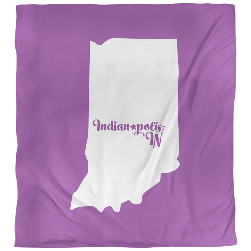 Housse de couette simple polis Indiana, Housse de couette pour lit simple, Violet, Polyester brossé