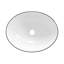 DeerValley 415 x 335 x 140mm White Oval Vessel Bathroom Sink