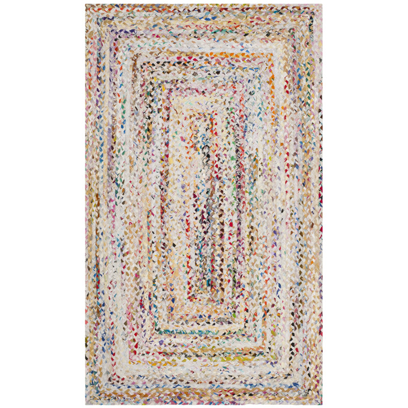 Cotton Hand Woven Area Rug, Rectangle 91 x 152 cm