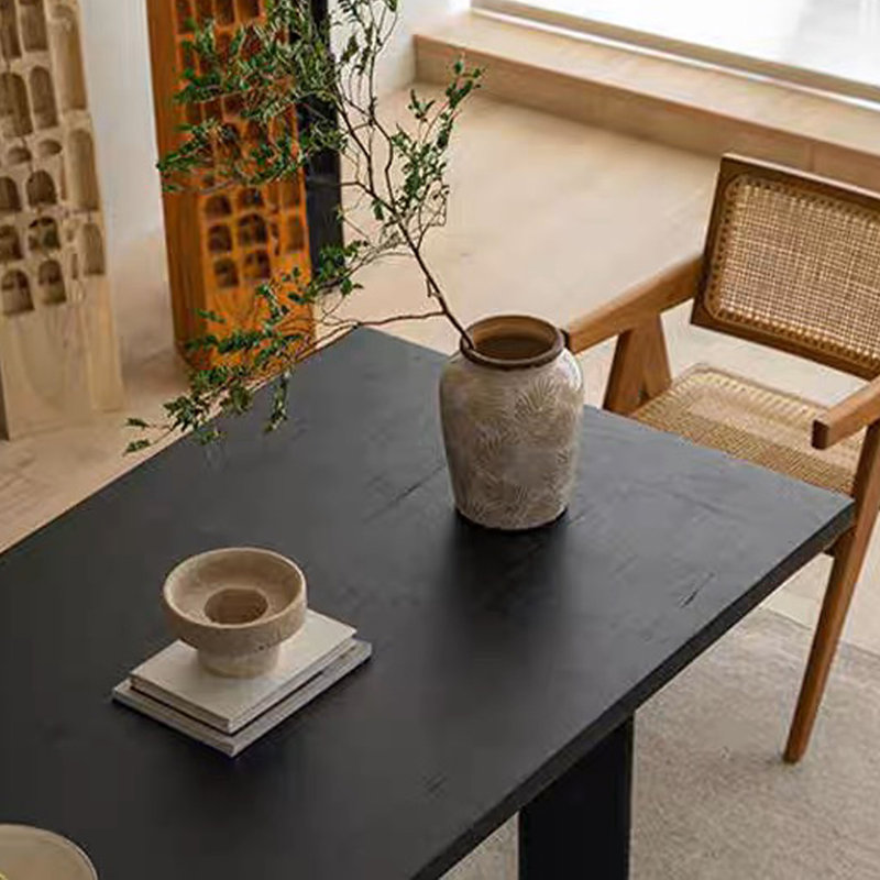 Hueur Ash Solid Wood Dining Table, 29.52"H x 78.74"L x 31.49"W