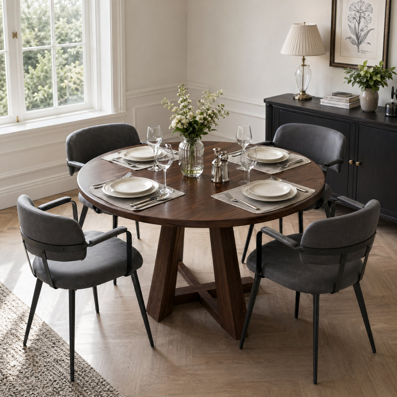 47cm H Upholstered Metal Armchair in Black