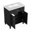 Meuble-lavabo de 30 pouces avec lavabo en céramique, porte à fermeture douce et tablettes réglables-324912504