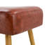 Banc rembourré en polyuréthane avec pieds en métal couleur bois