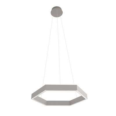 Modern LED Hexagon Gray Pendant