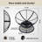 Hubhalsun 360° Swivel Papasan Chair, Round Wicker Papasan Chair with Thick Cushion, 350 lbs Capacity Indoor/Outdoor Papasan Chair for Patio, Living Room, Bedroom-1229957450