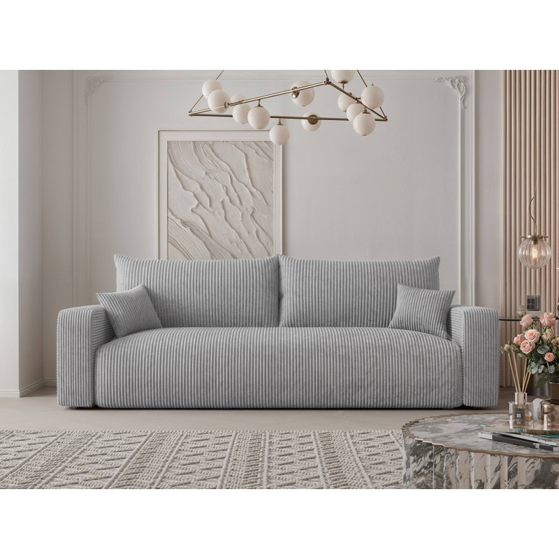 3 Seater Sofa, Light Grey