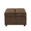 Lit simple escamotable avec repose-pieds pliant avec matelas et lit d'invité convertible espresso