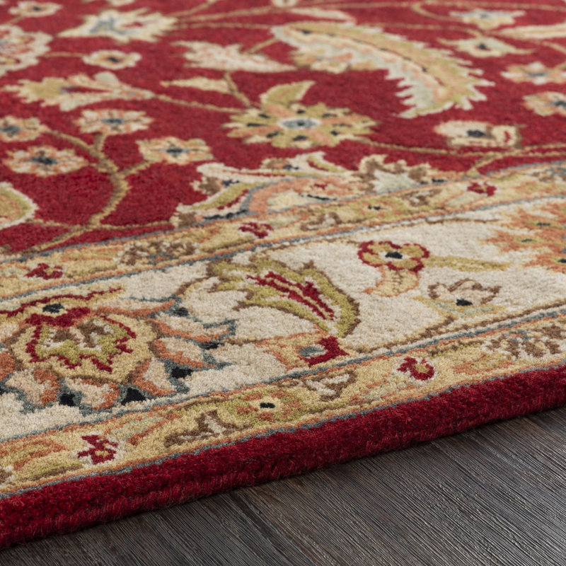 Tapis oriental en laine touffeté à la main Arnedra, Rond 8 pi