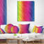 Lignes multicolores néon incandescent - Coussin imprimé abstrait-29366302-29366306