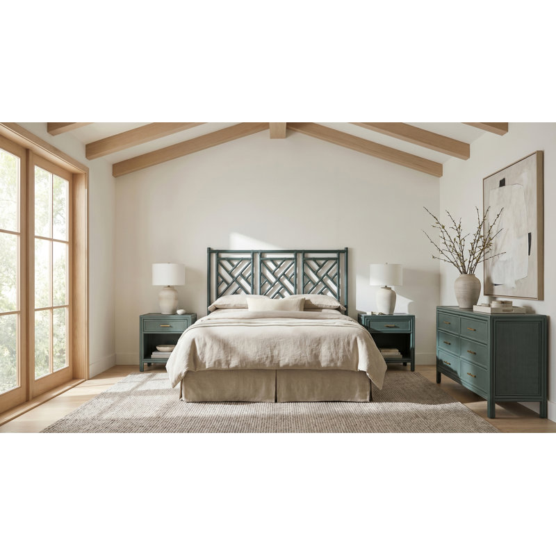 Chippendale Headboard, Queen, Evergreen