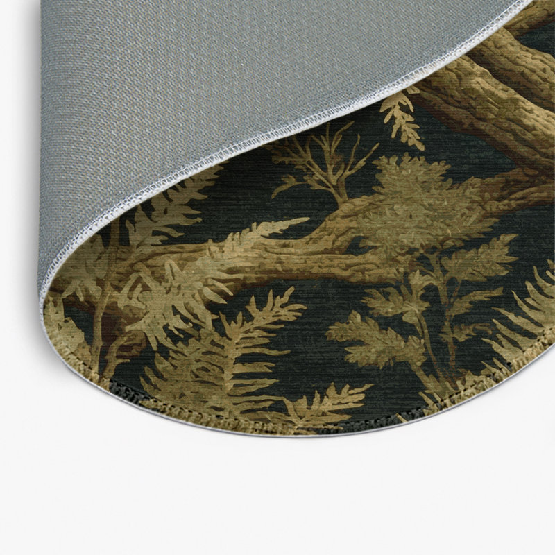 Tapis d'intérieur et d'extérieur brun Nature, Rond 5 pi