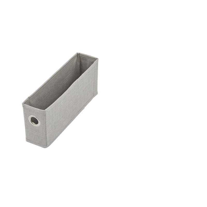 Organisateurs et rangement pour tablettes de placard et tiroirs, bacs de rangement pliables en tissu de lin avec poignée, ensemble de 2, gris.