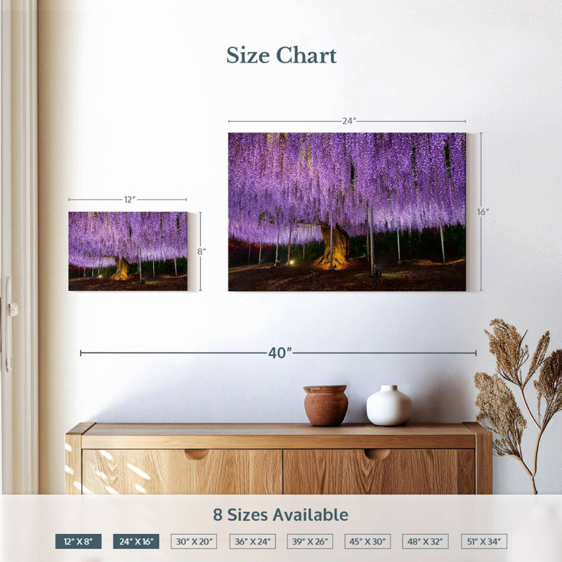 Harnek Wisteria mauve élégant, H 16 po x l 24 po
