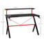 Station de travail de bureau d'ordinateur de bureau de course de 47 pouces avec support pour porte-gobelet pivotant