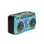 Haut-parleur portatif Bluetooth® avec radio et batterie rechargeable Emerson - turquoise