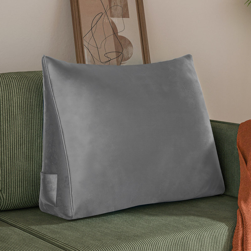 Coussin décoratif en velours (100% coton), Gris