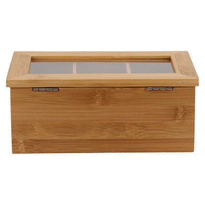 BIA Cordon Bleu Natural Living Bamboo 3 -Compartment Tea Storage Box