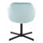 Chaise d'appoint pivotante en métal et velours-769800799