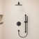 Wall Mount Pressure-Balanced Shower System,10" Rainfall Shower Head with Slider Bar Handheld Spray