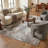 Rug Branch Arden 4' x 6' (3'11" x 5'7") Brown/Grey Abstract Indoor Area Rug, Contemporary, Low Pile, Stain-Resistant Carpet - Living Room, Bedroom, Dining Room, and Kitchen-2068334397