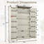 Garde-manger autoportant 71 po avec tiroir, tablettes réglables et conception anti-basculement 71 po-1447691099