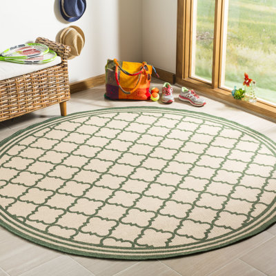 Ferrill Linden 100 Performance Geometric Indoor/Outdoor Area Rug