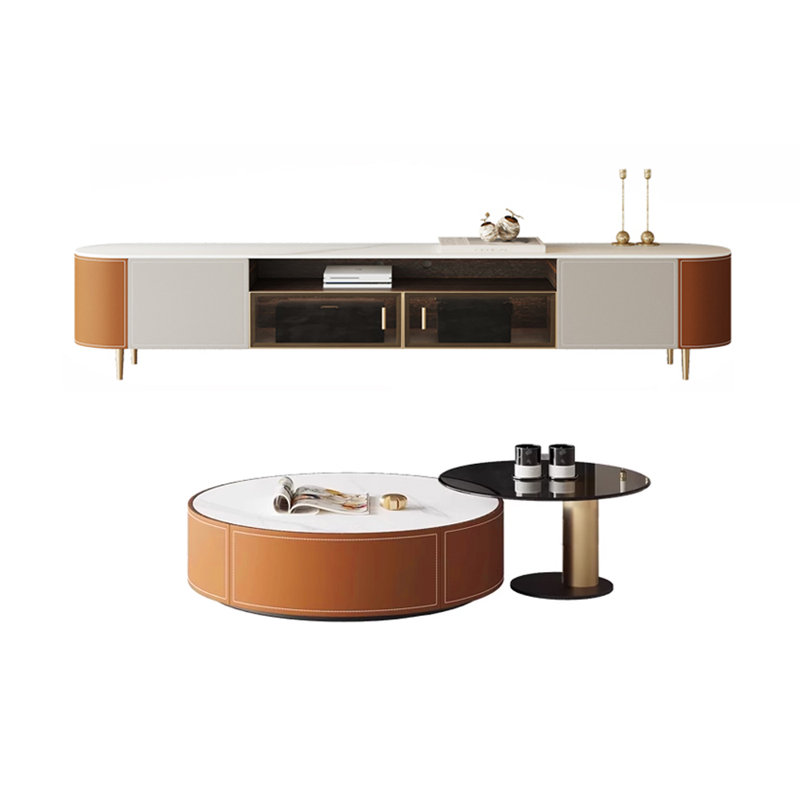 TV cabinet paired with coffee table