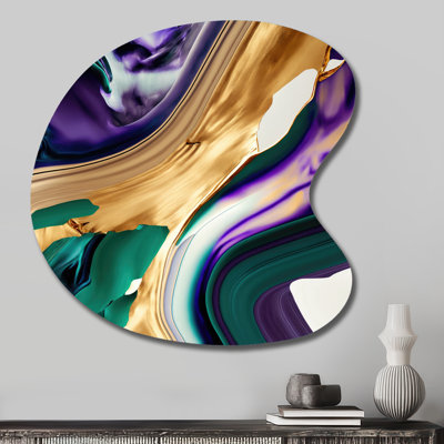 «Mauve», «Green» et «Bold Strokes I», art mural asymétrique abstrait en métal