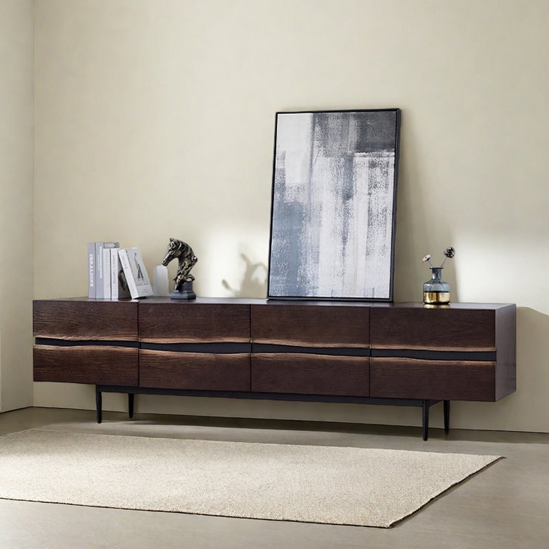 Meuble télé rétro et simple, H 23,62 po x l 78,74 po x P 15,74 po