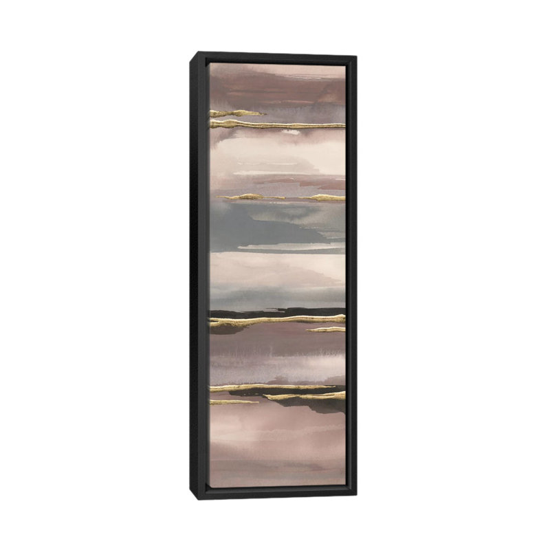 « gilded matin brouillard vi », reproduction d’art sur toile, H 72 po x l 24 po x P 1,5 po, Toile avec cadre noir