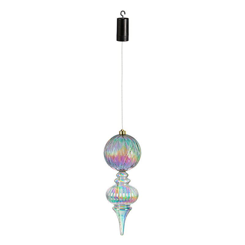 Décoration suspendue mauve irisée 16 "H 16"