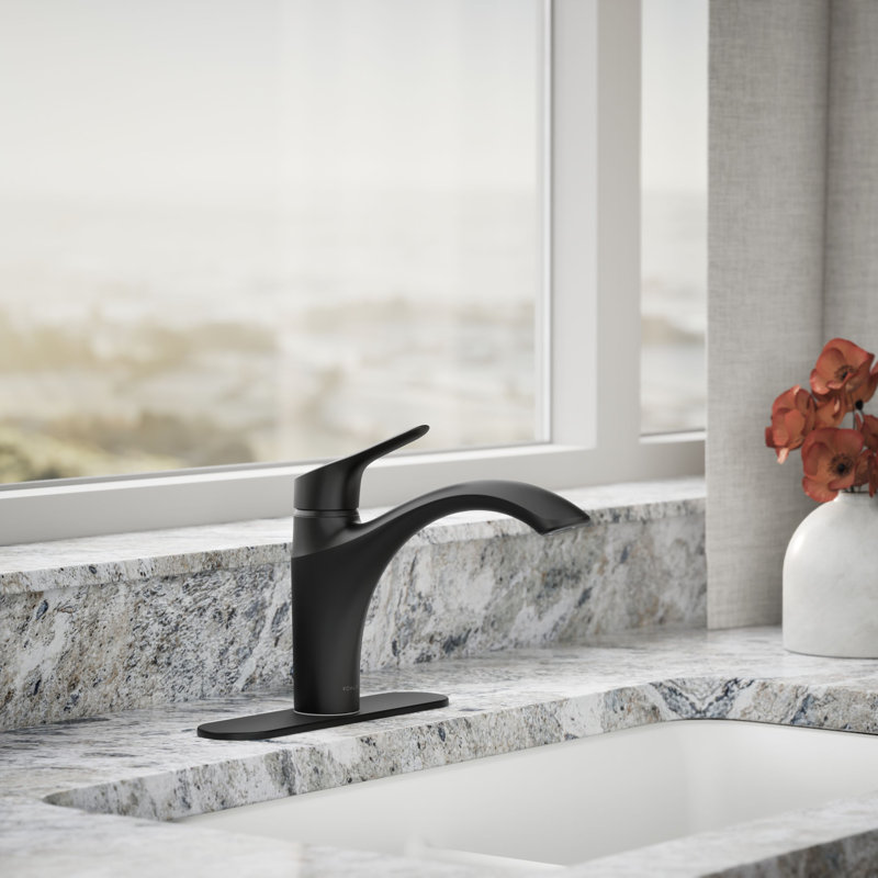 Rival Single-Handle Kitchen Sink Faucet, Matte Black