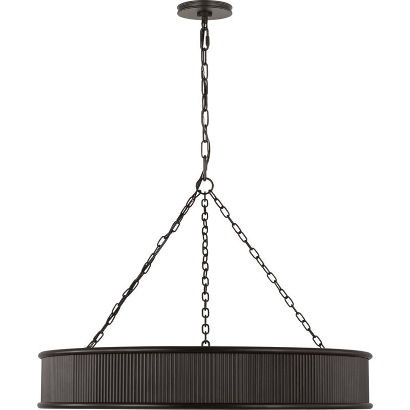 Lustre Rigsby, Fer vieilli, H 4,5 po x l 27 po x P 27 po, 8