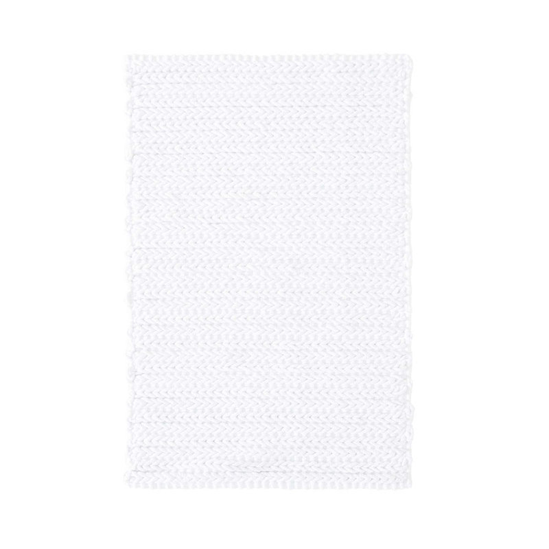 Non-Slip Bath Rug, 20"W x 30"L, White