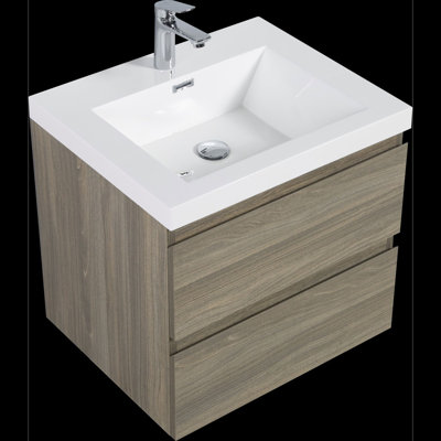 Meuble-lavabo mural moderne pour salle de bain
