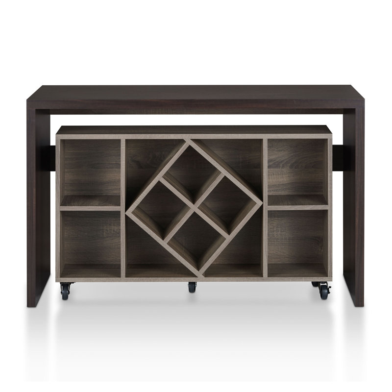 Bureau d'écriture convertible avec tablette à roulettes l 47,2 po Soren