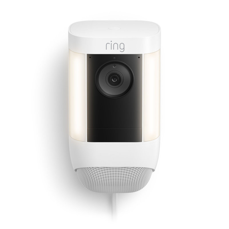LED Video Enabled Outdoor Security Spot Light with Motion Sensor, White