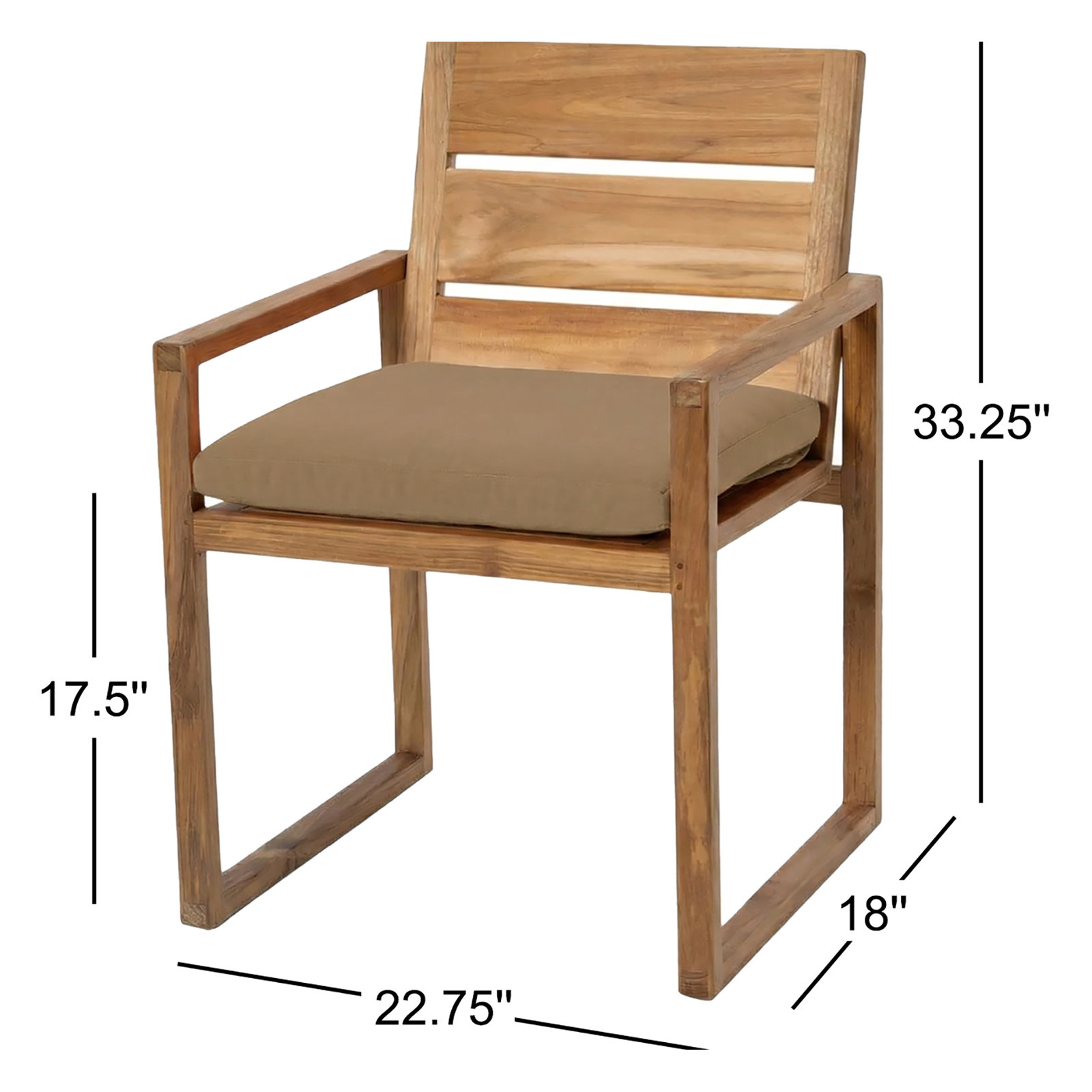Uvita Sunbrella® Patio Armchair, Cocoa