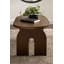 Table basse ovale moderne en bois Cotterell pour salon