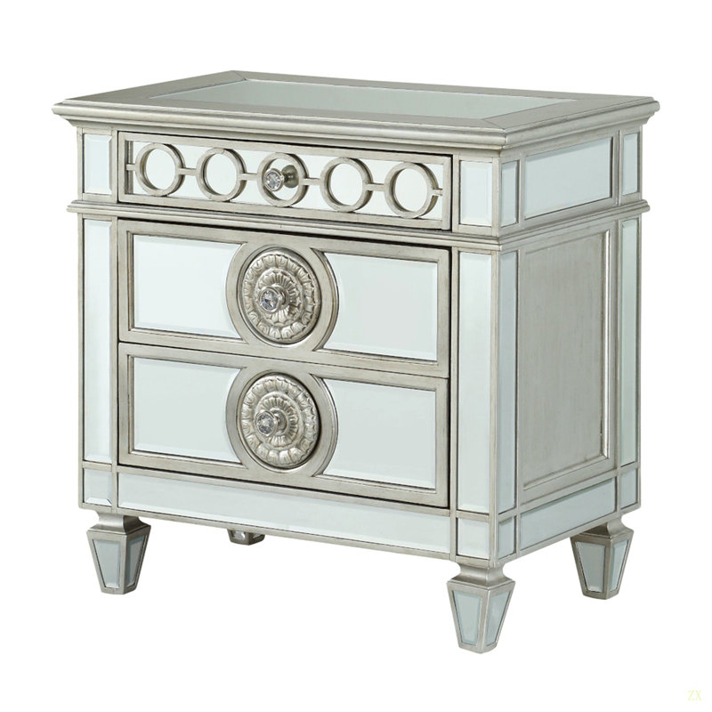 Table de chevet avec miroir
