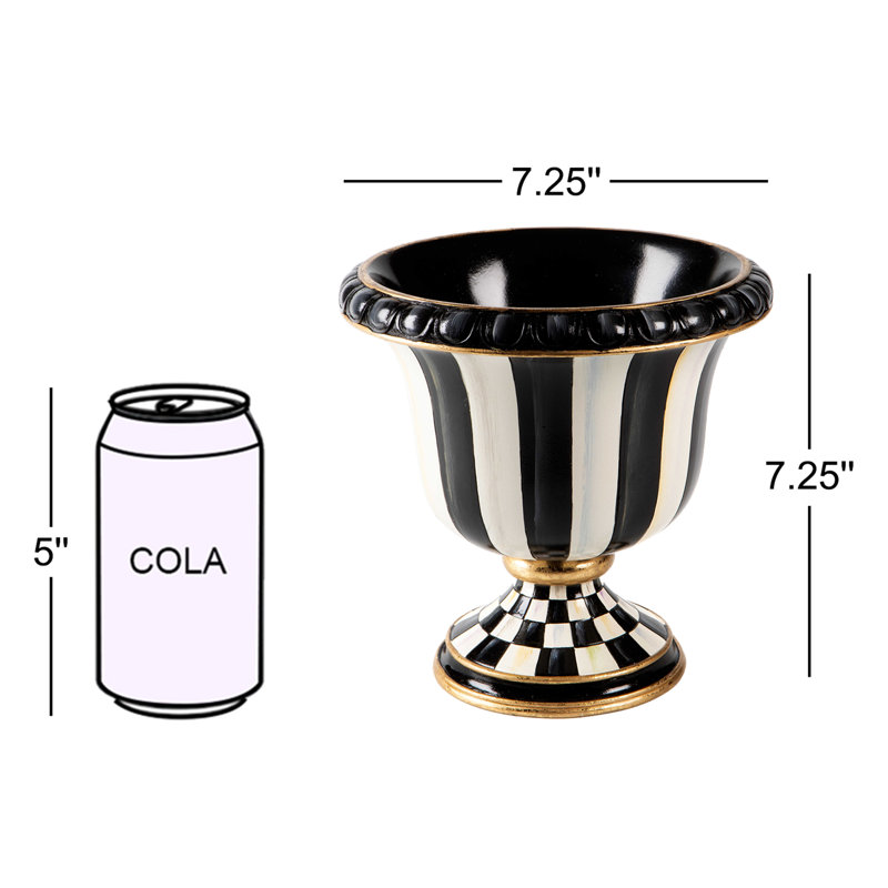 Courtly Check Stripe Tabletop Urn