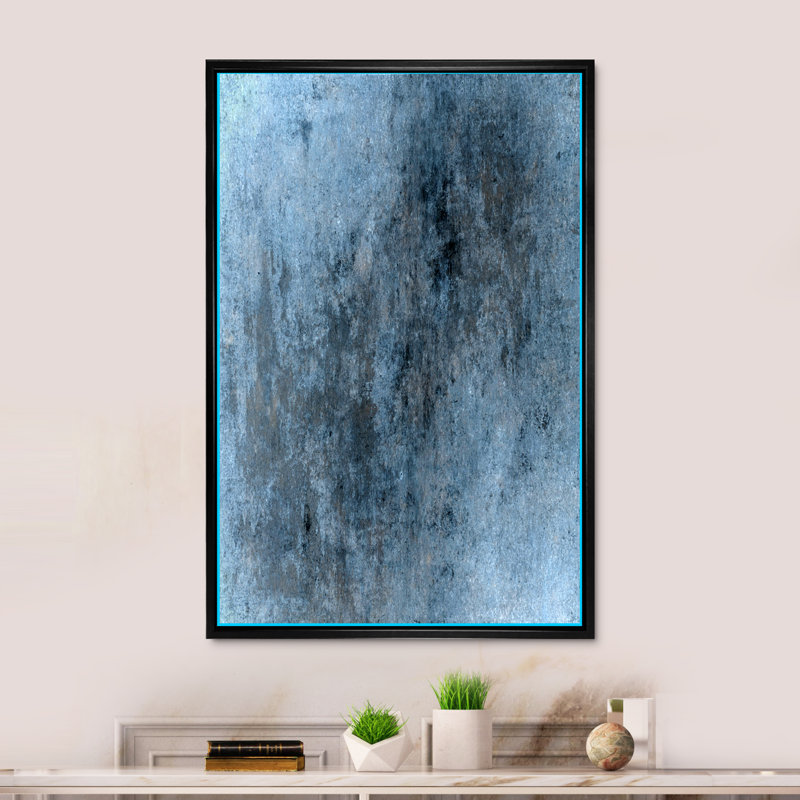 Art moderne gris et bleu II 2FL47752, Noir, H 20 po x l 12 po x P 1 po