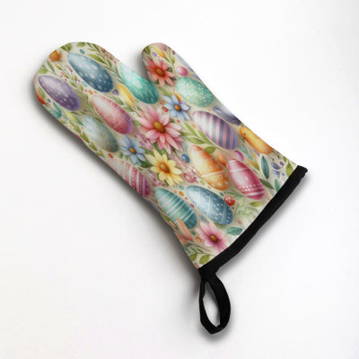 Pastel Eggs Oven Mitt Cotton Twill