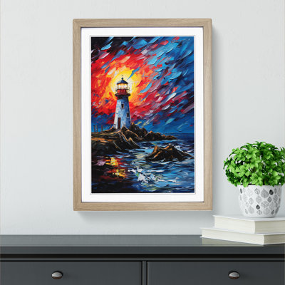 Lighthouse Expressionism No.3 1 Piece Single Picture Frame Wall Art