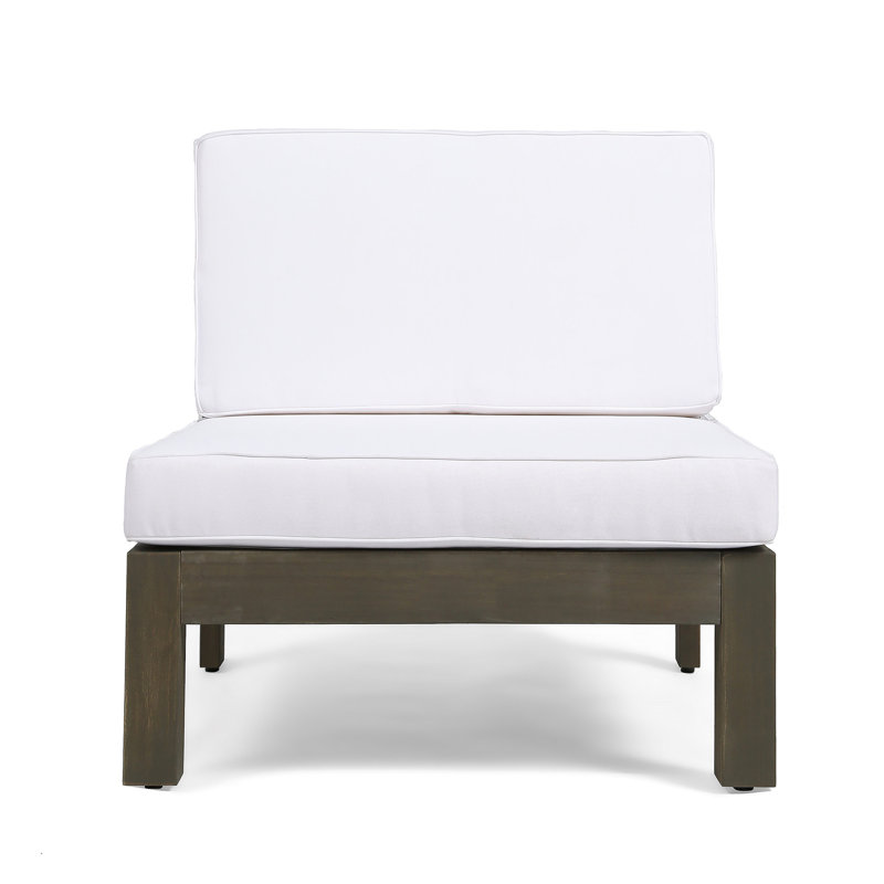 Wood Armless Seat, White Hue, 28.74 In. Depth X 30.93 Width 26.04 Height, 29.44 Lb Balcony Chair, Tall Wide Deep,