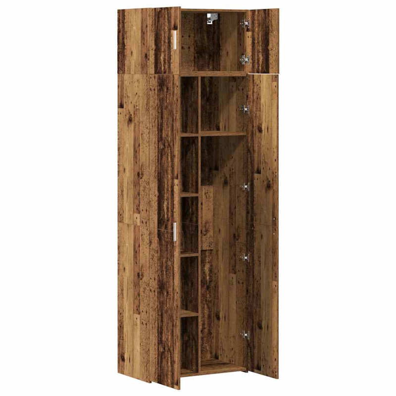 Storage Cabinet 70X42.5X225 Cm Engineered Wood, Brown