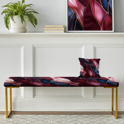 Kranzo - Marble Upholstered Gold Bench