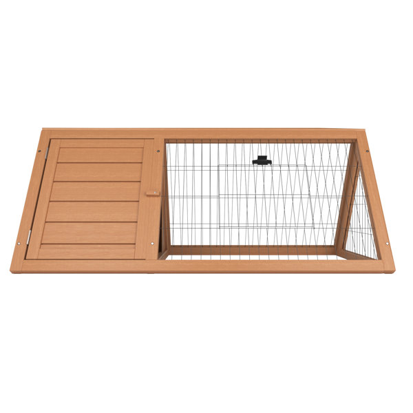 Alwyn Home Vida Wooden Pet Rabbit Hutch Triangle, Bunny Guinea Pig Cage ...