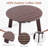 HDPE Round Coffee Table With Slatted Top-1941827048