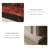 Beige Solid Wood Electric Fireplace